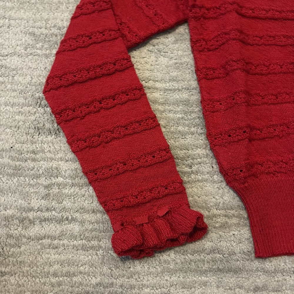 Doen red knitted top - Picture 3 of 4